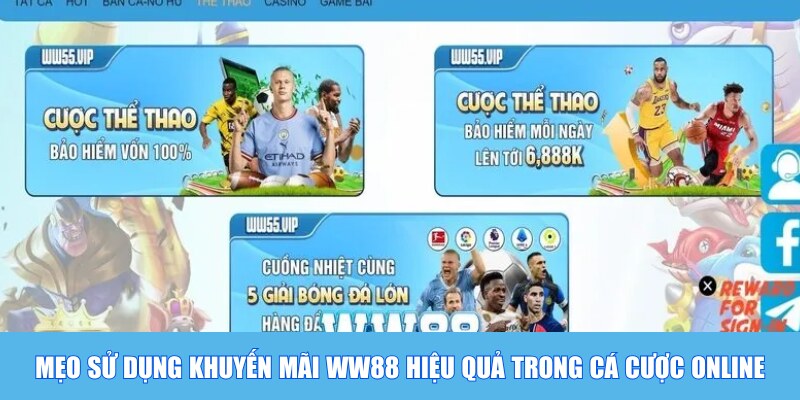 Mẹo sử dụng khuyến mãi WW88 hiệu quả trong cá cược online